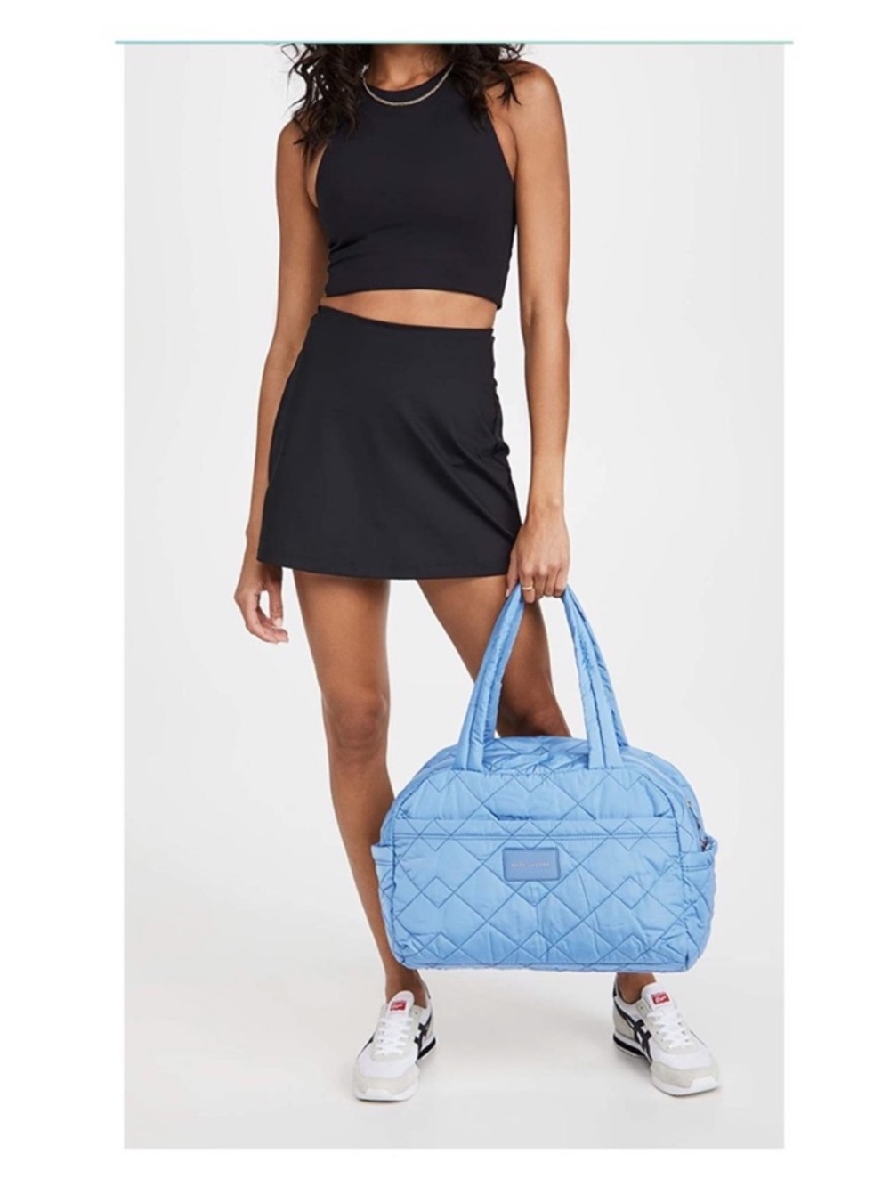 New! Marc Jacobs Quilted Nylon Weekender Sports Travel Duffel Bag in Blue Haven - Picture 3 of 12